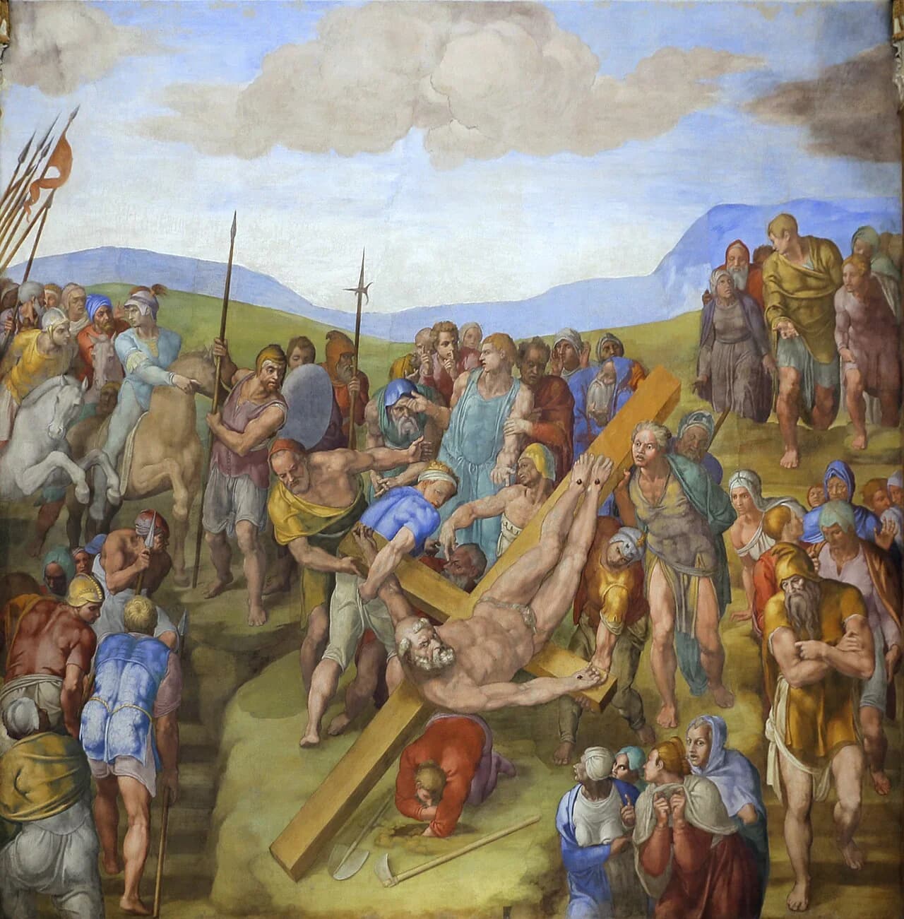 The Crucifixion of Saint Peter, Fresco - 1546 – 1550
