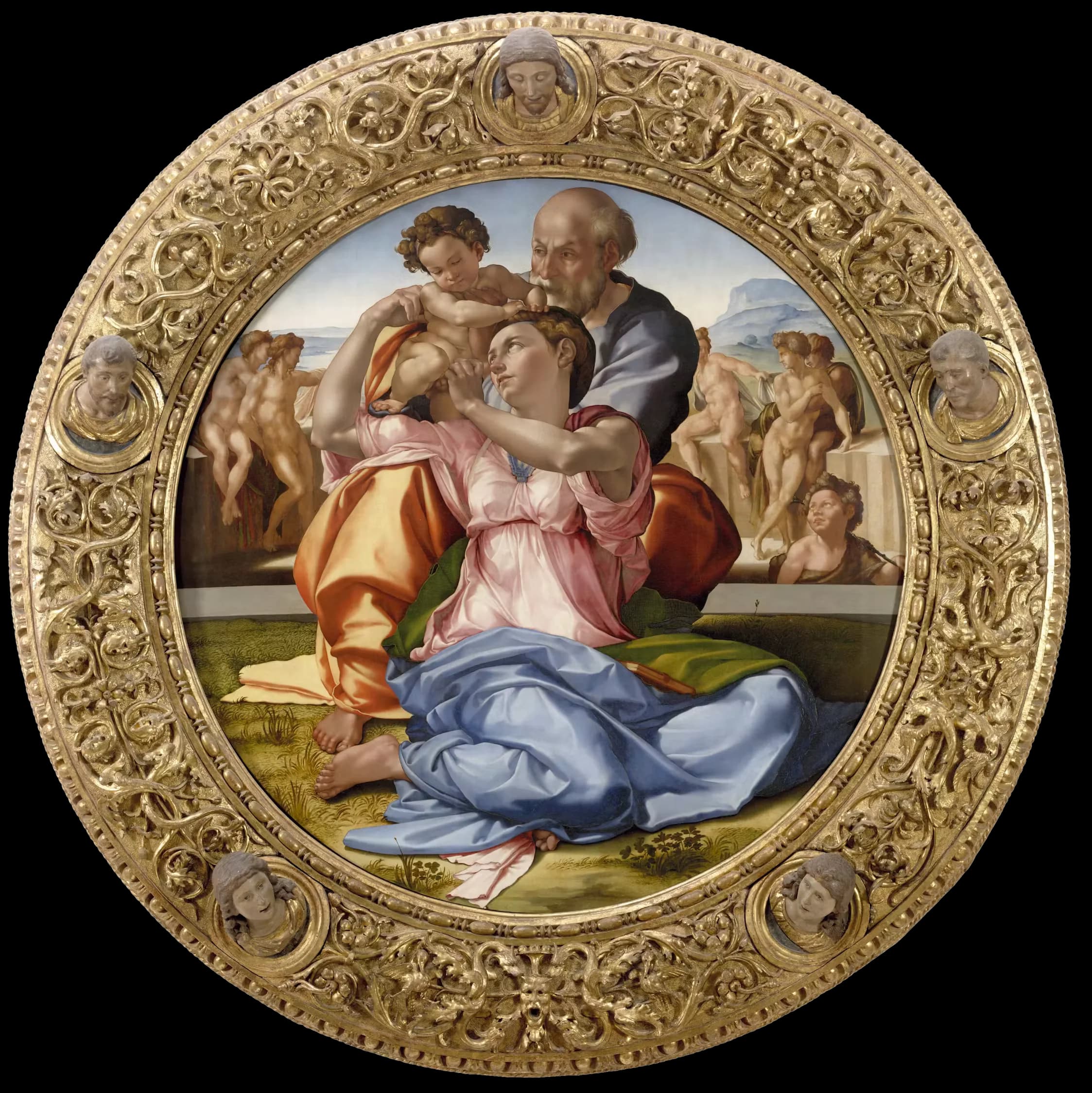 Doni Tondo, Tempera on panel - c. 1507